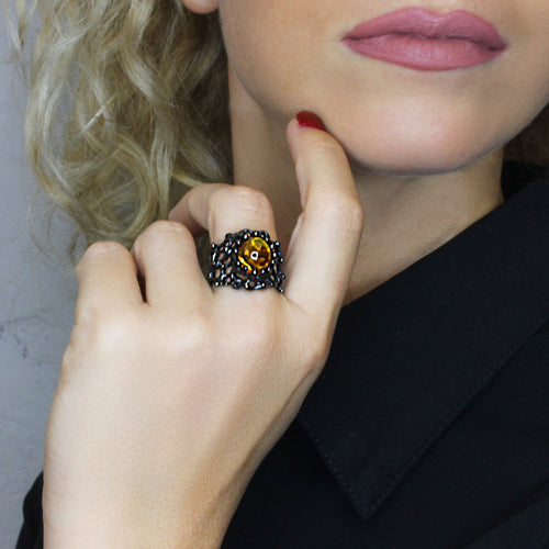 Anello Ambra Naturale