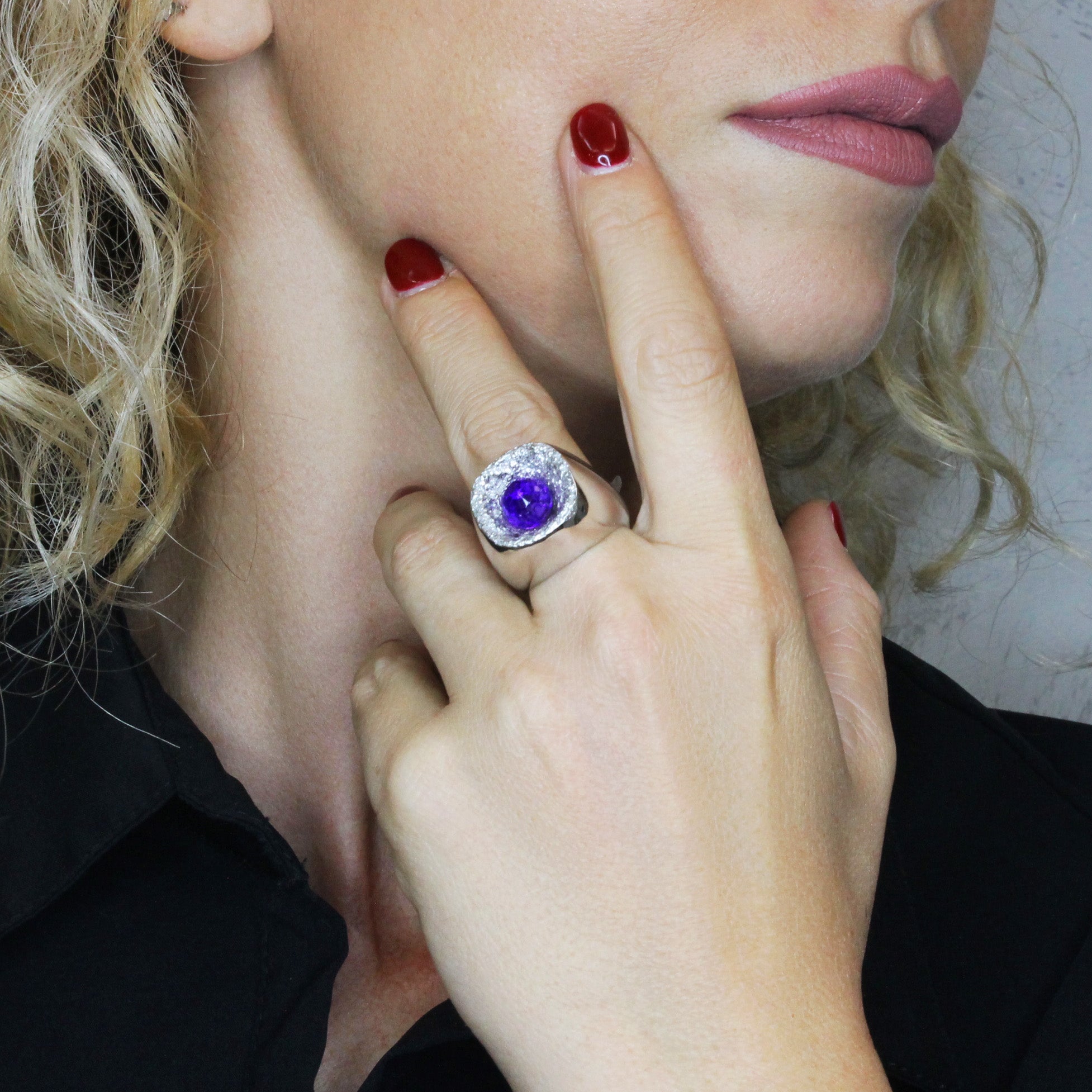 Anello Ametista Naturale