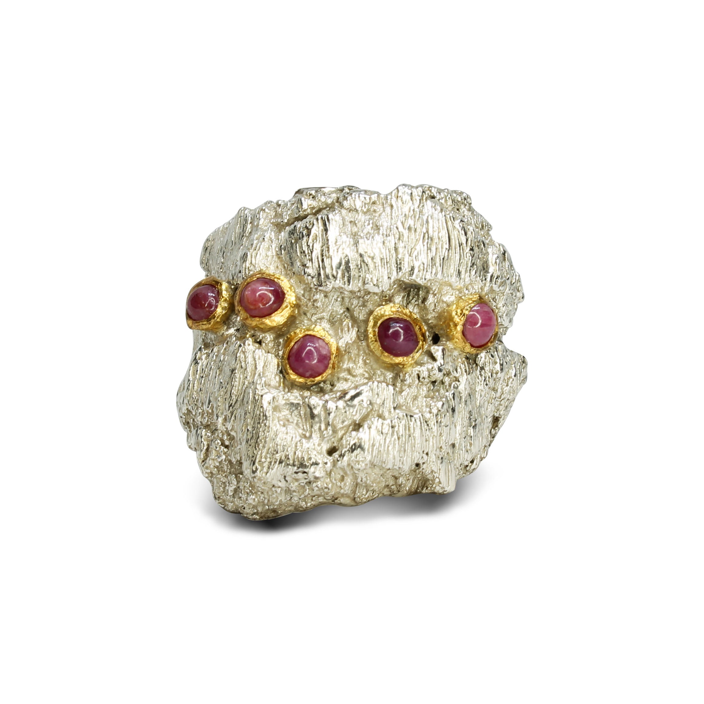 Anello Rubini Cabochon