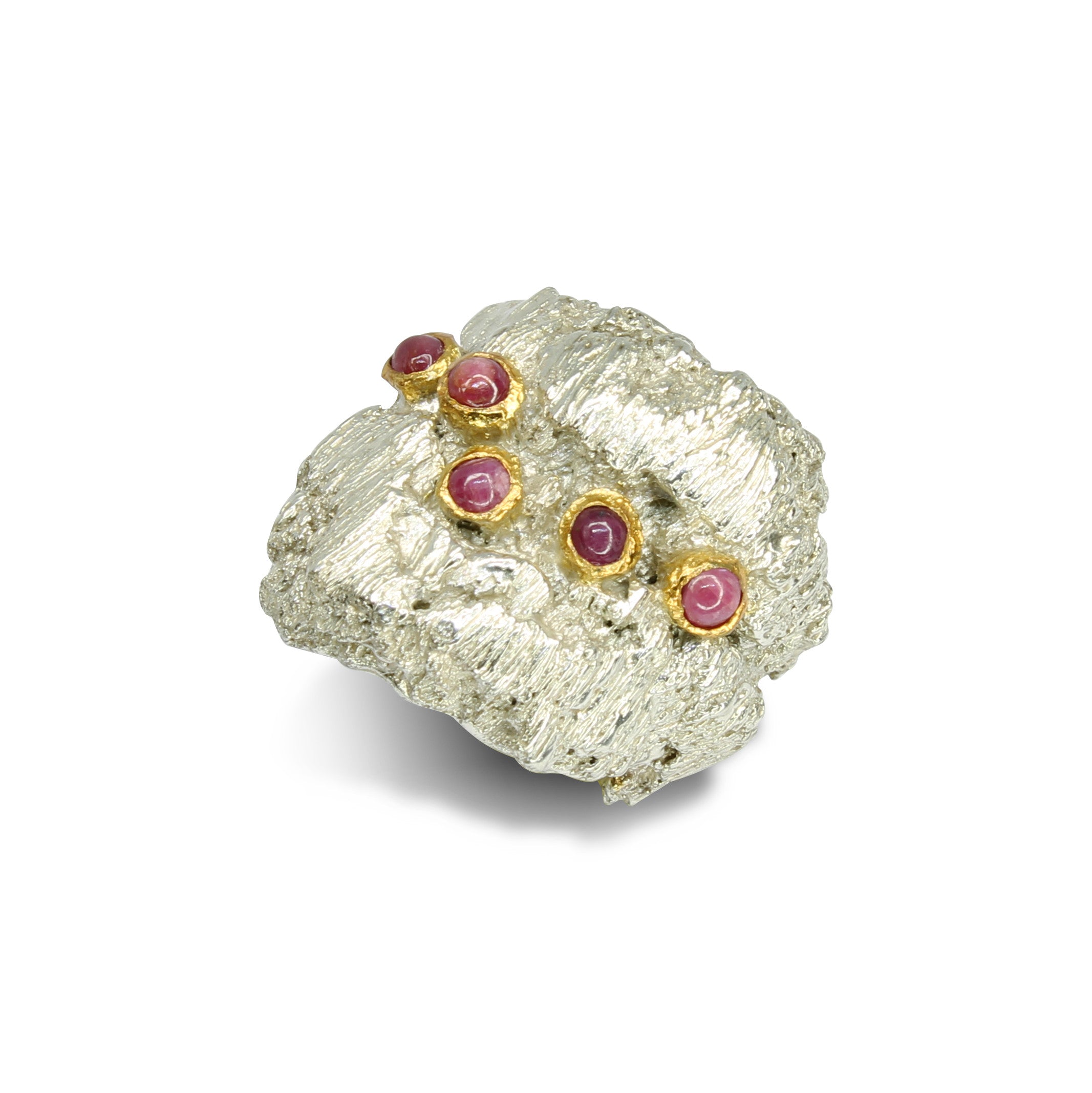 Anello Rubini Cabochon