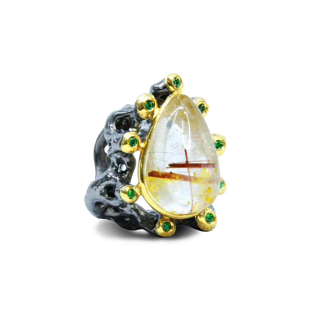 Anello Quarzo Rutilato.