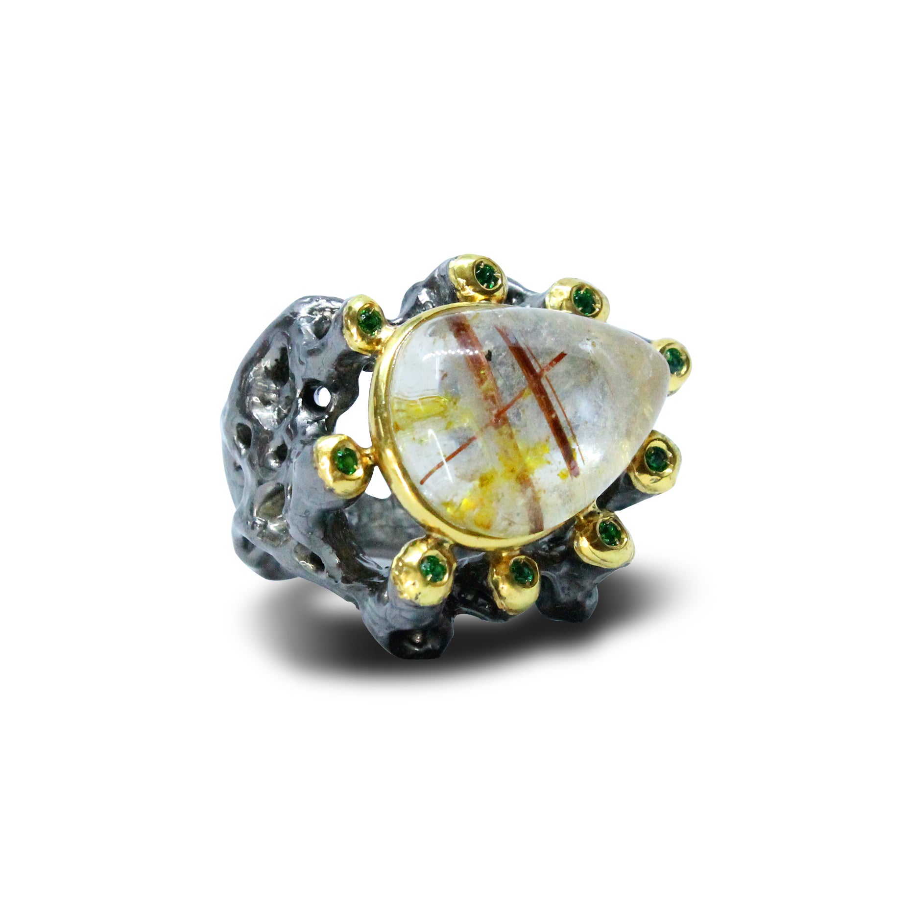 Anello Quarzo Rutilato.
