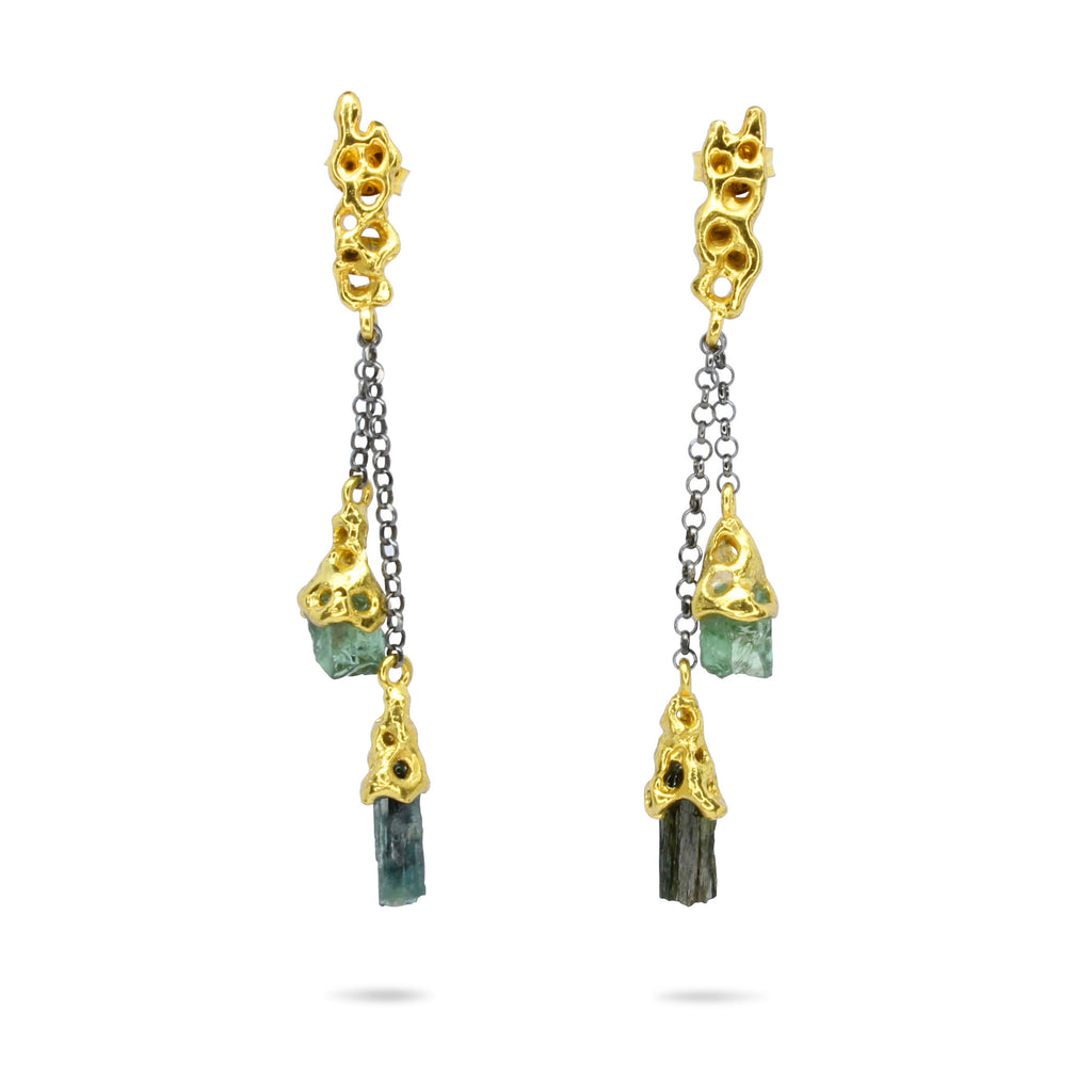 Orecchini con Tormalina e Peridoto