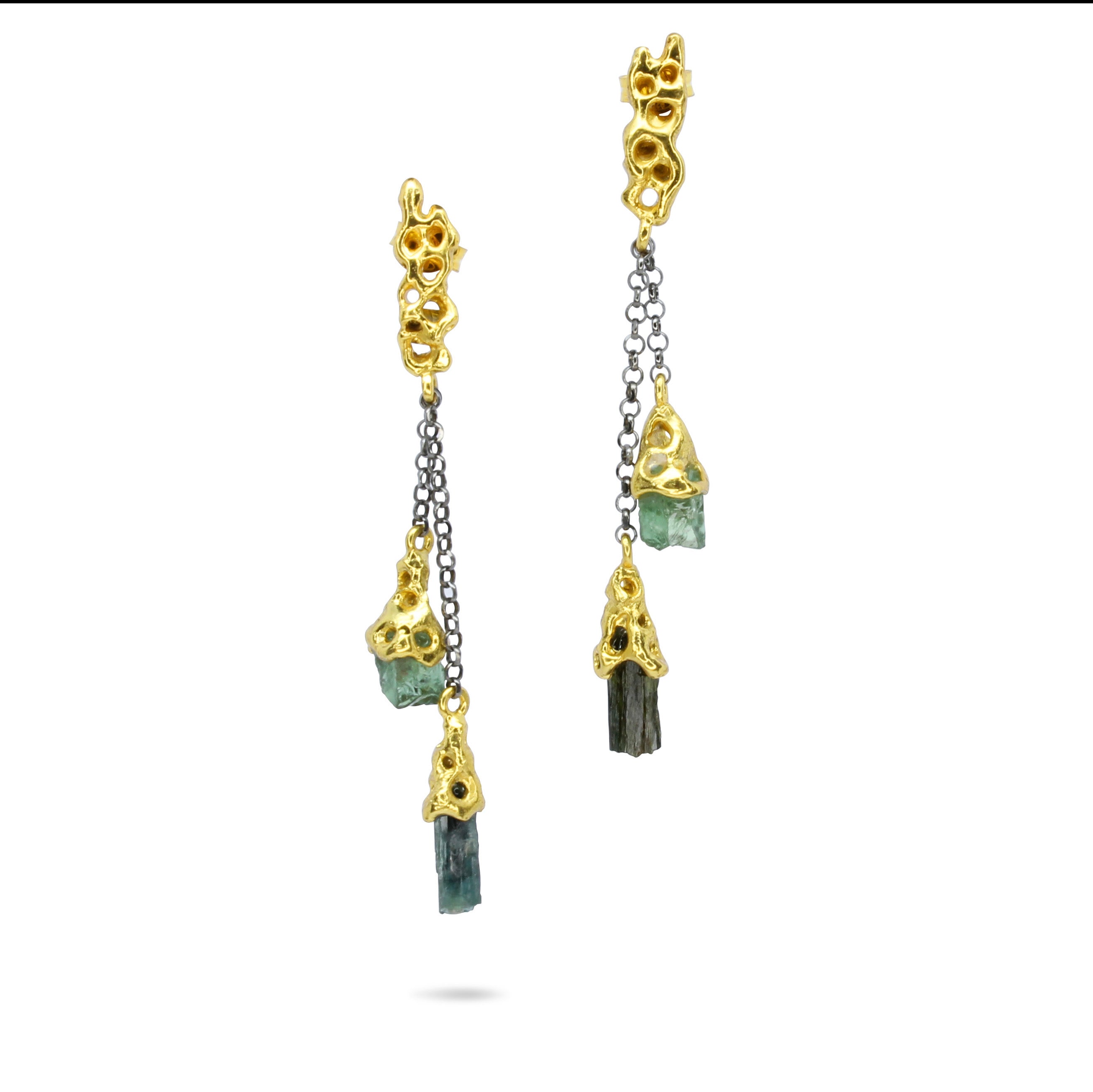 Orecchini con Tormalina e Peridoto