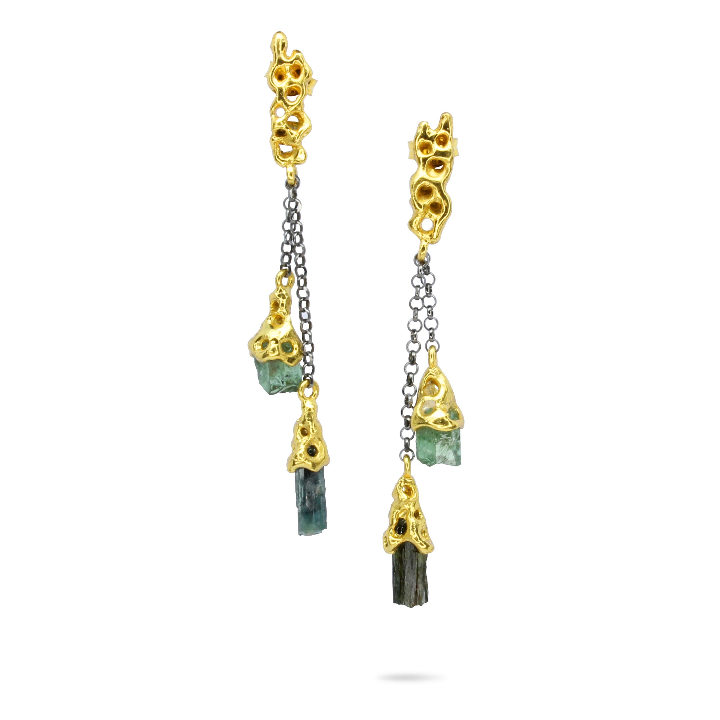 Orecchini con Tormalina e Peridoto