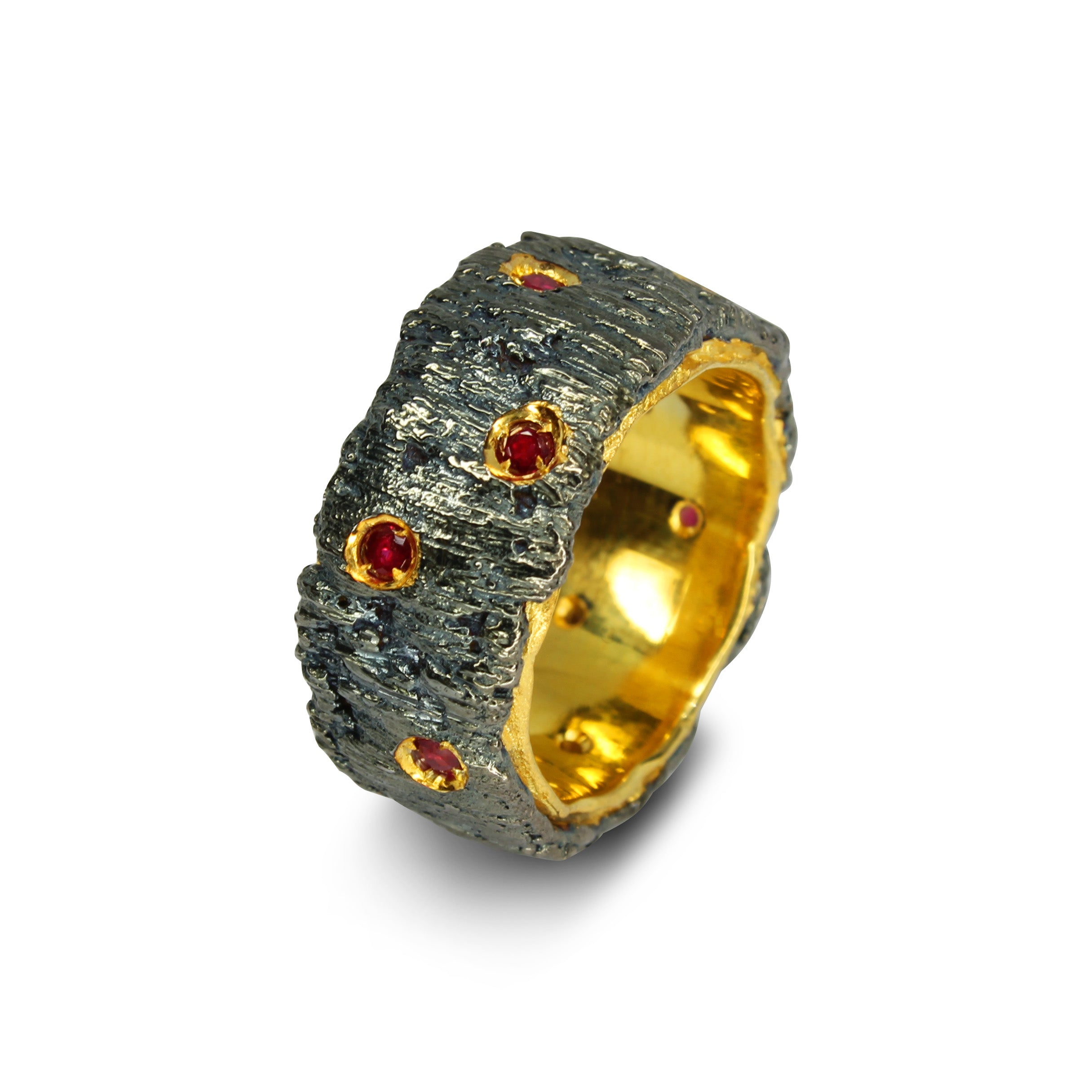 Anello Rubini Naturali