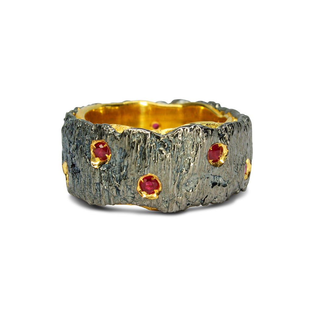 Anello Rubini Naturali