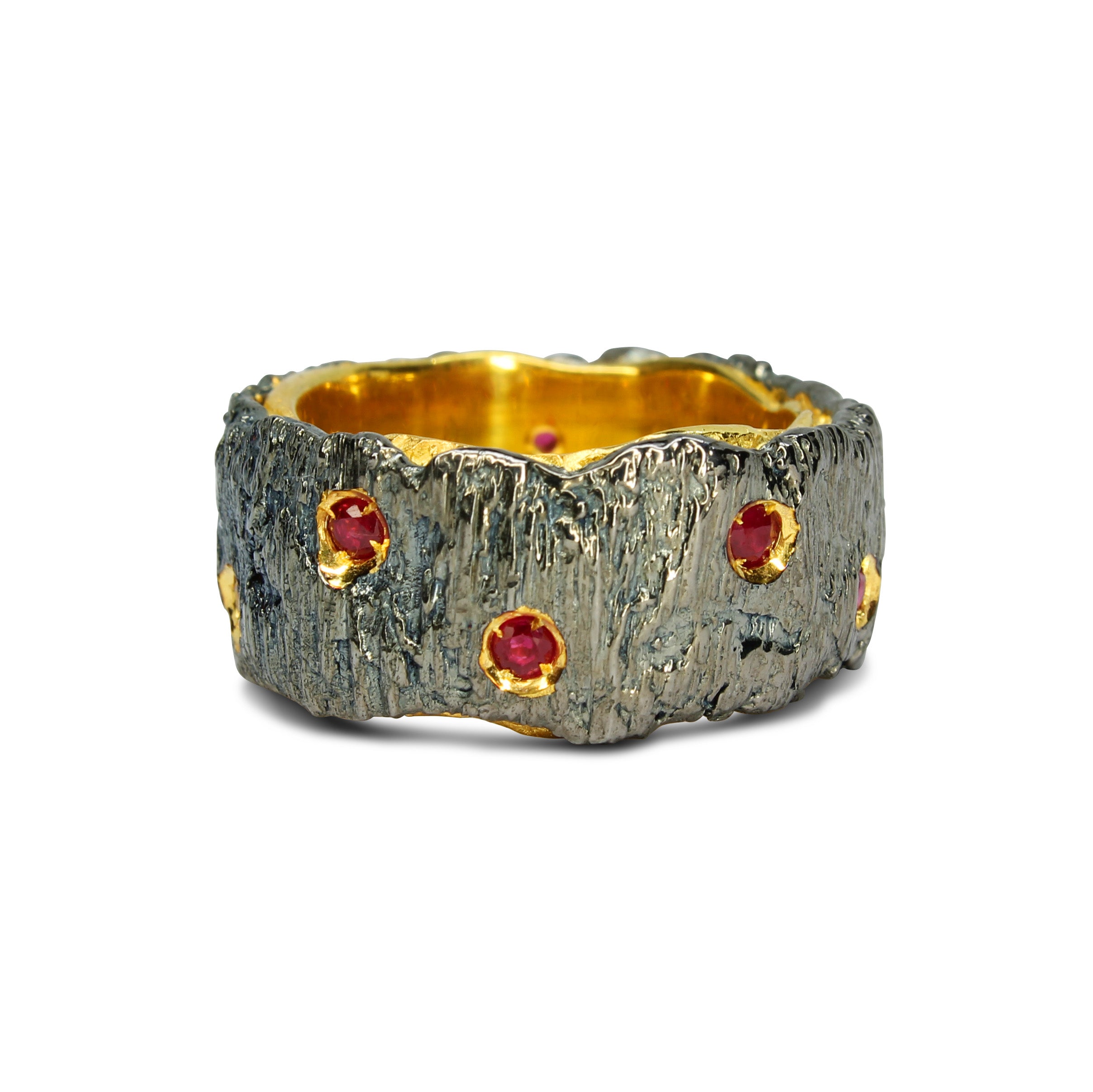 Anello Rubini Naturali