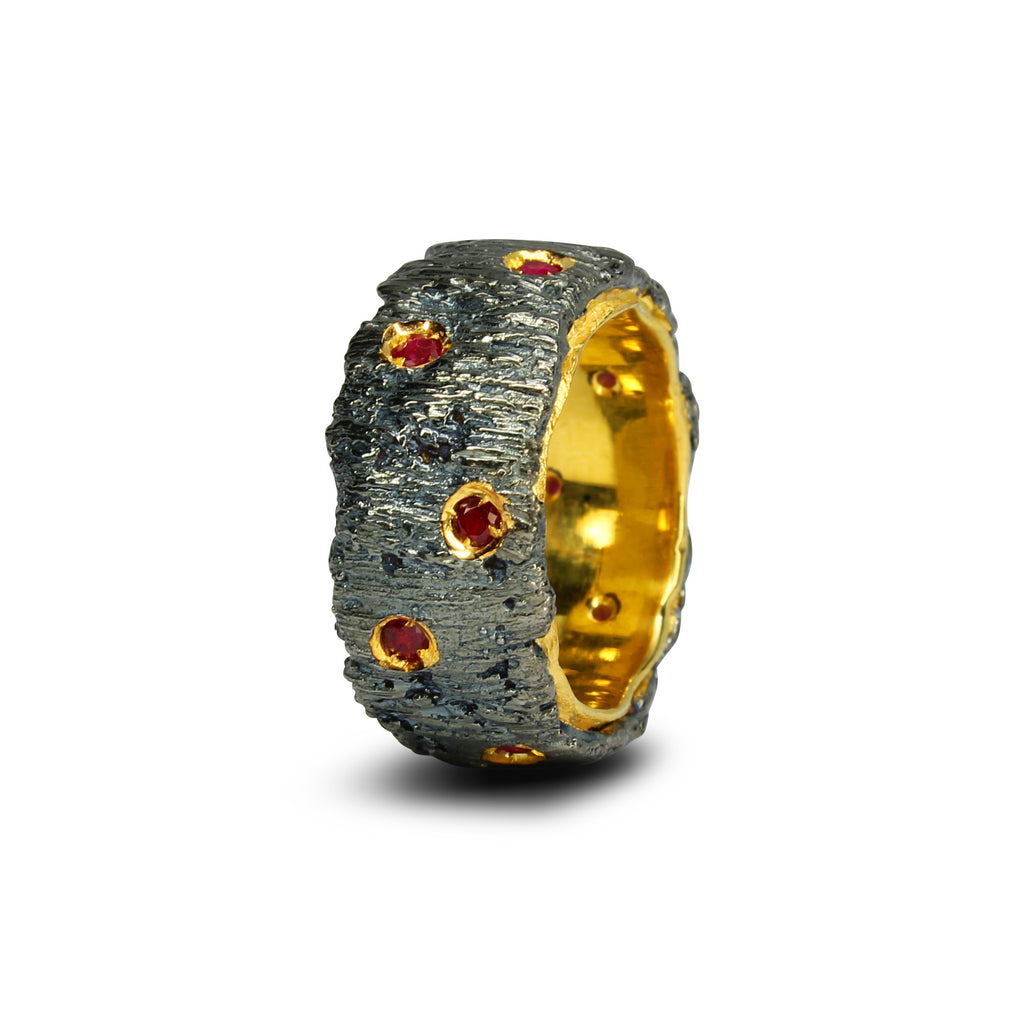 Anello Rubini Naturali