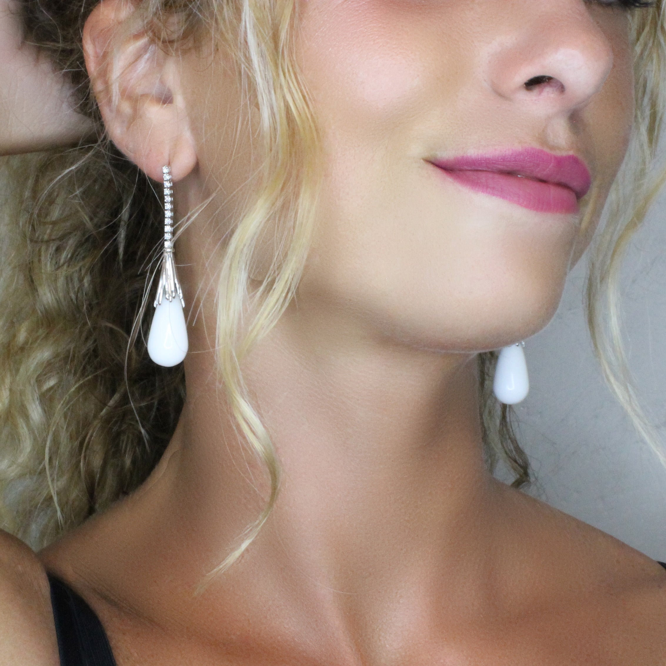 Orecchini Giada e Diamanti