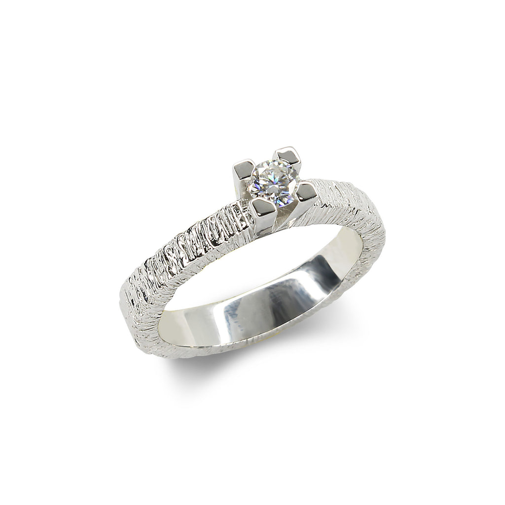 Anello Solitario Moissanite