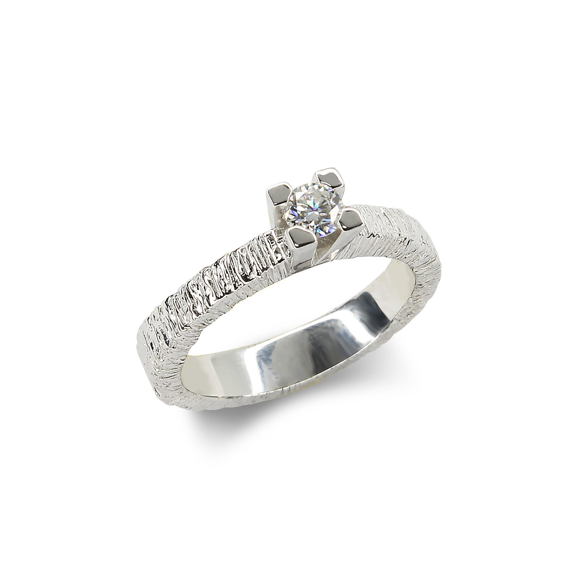 Anello Solitario Moissanite