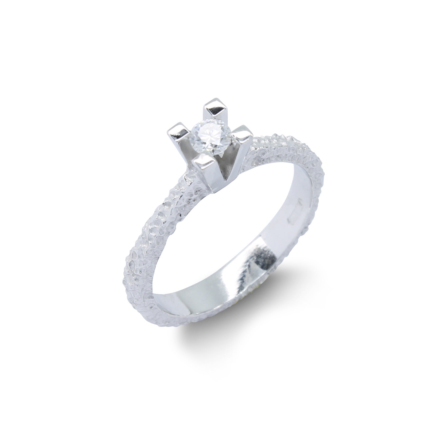 Anello Solitario Moissanite