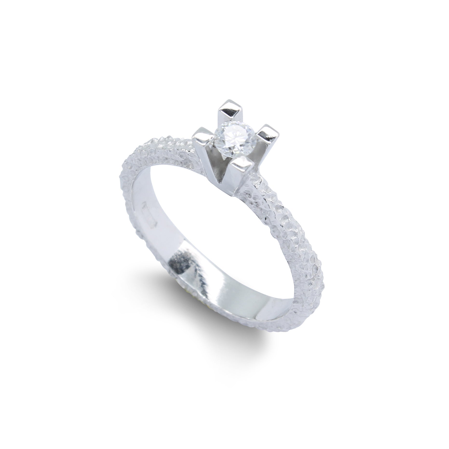 Anello Solitario Moissanite