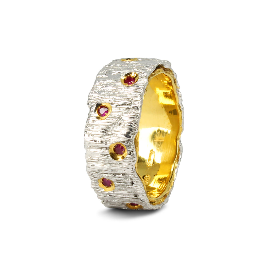 Anello Rubini Naturali