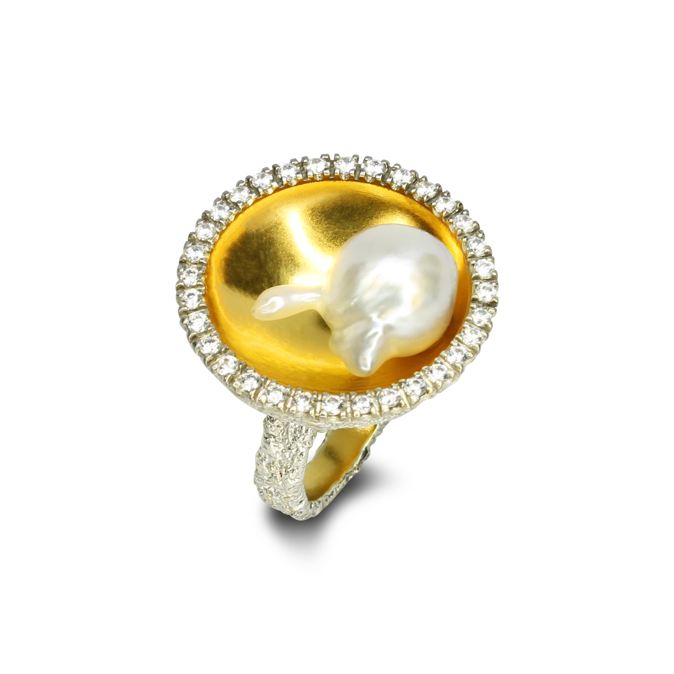 Anello Perla Barocca